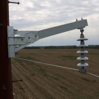 EKPC Davit install grey steel pole